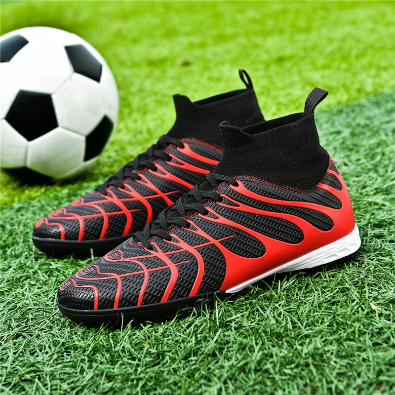 Buty piłkarskie dla mężczyzn, wysokiej jakości buty treningowe do korki futsalu, antypoślizgowe, lekkie trampki outdoorowe, AG/TF, darmowa wysyłka