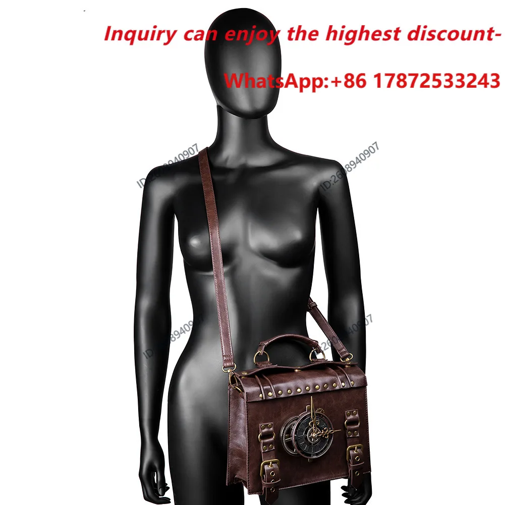 2026 new women's bag industrial retro style women's single shoulder diagonal cross bag