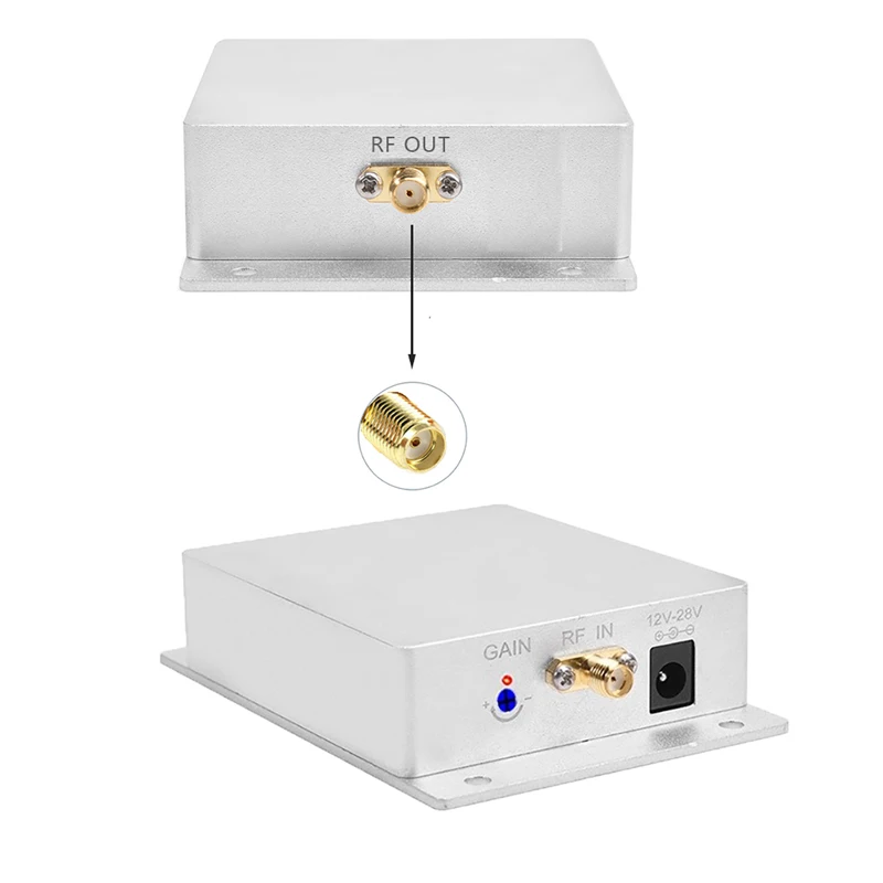 

Беспроводной усилитель сигнала 1,2G/1,4G, 10 Вт, диапазон расширения видеопередачи, регулируемое усиление SMA «мама-мама»