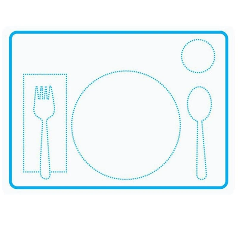 Q0KB Kształt dziecka Dopasowanie białej pomocy nauczania podkładek Miękki silikon i wodoodporne działanie Mata biurka dla 1/2+