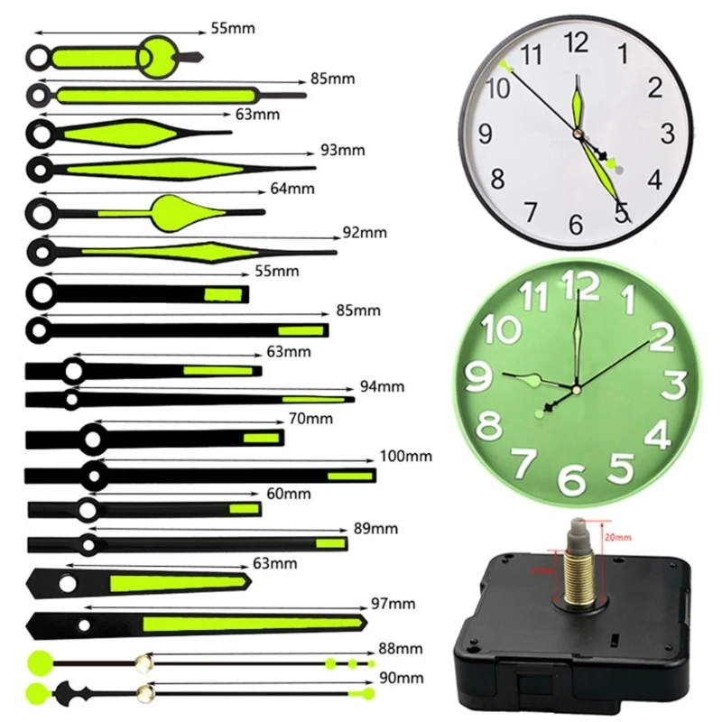 High Accuracy Clock Movement Mechanism DIY Clock Repair Tool Set with Noiseless Movement Clock Hands Wall Repair Tools Easy Use