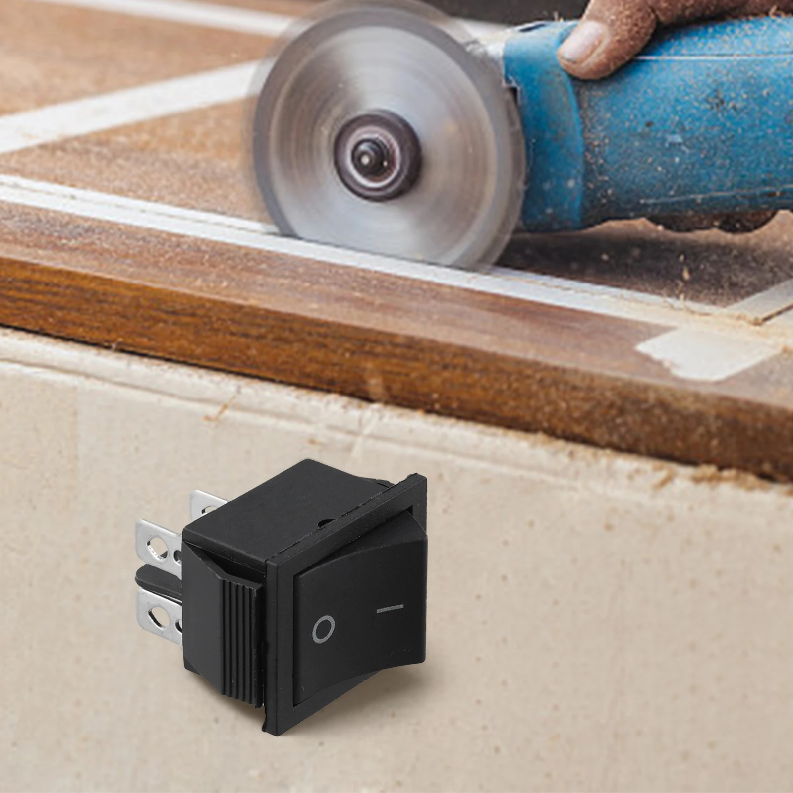 Botones de interruptor de amoladora de banco sin tamaño, interruptor DW758, interruptor de encendido y apagado de seguridad, interruptor de plástico negro, diseño de interruptor compacto