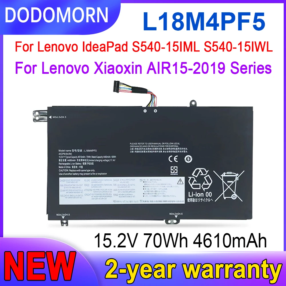 

Новый аккумулятор для ноутбука L18M4PF5 для Lenovo 540-15IWL S540-15IML для Lenovo Xiaoxin AlR15-2019, сменный аккумулятор L18L4PF0 L18L4PF4