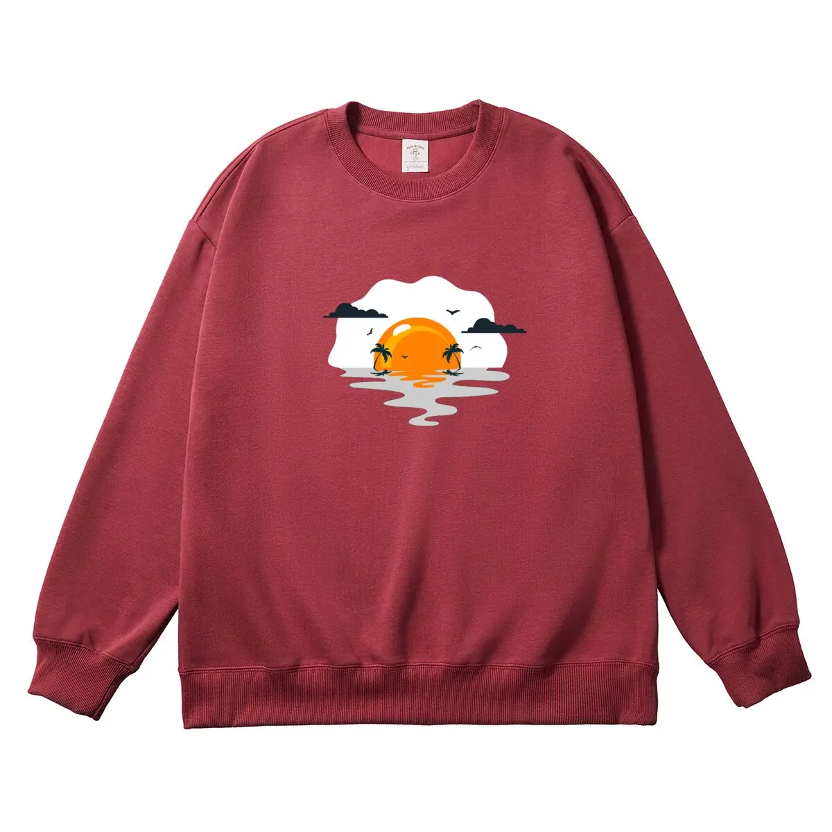 Women Pullover Oversized Round Neck Long Sleeve Autumn Thick Clothes Funny Graphic Woman Tops Female Sweatshirt