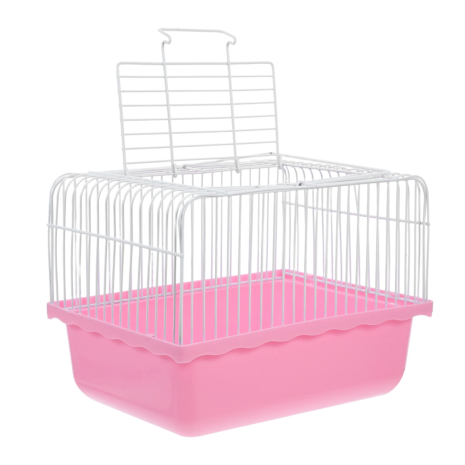 

Portable Bird Travel Cage Lightweight Plastic Carrier for Parrots Lovebirds Cockatiels Small Birds Animal Travel Cage