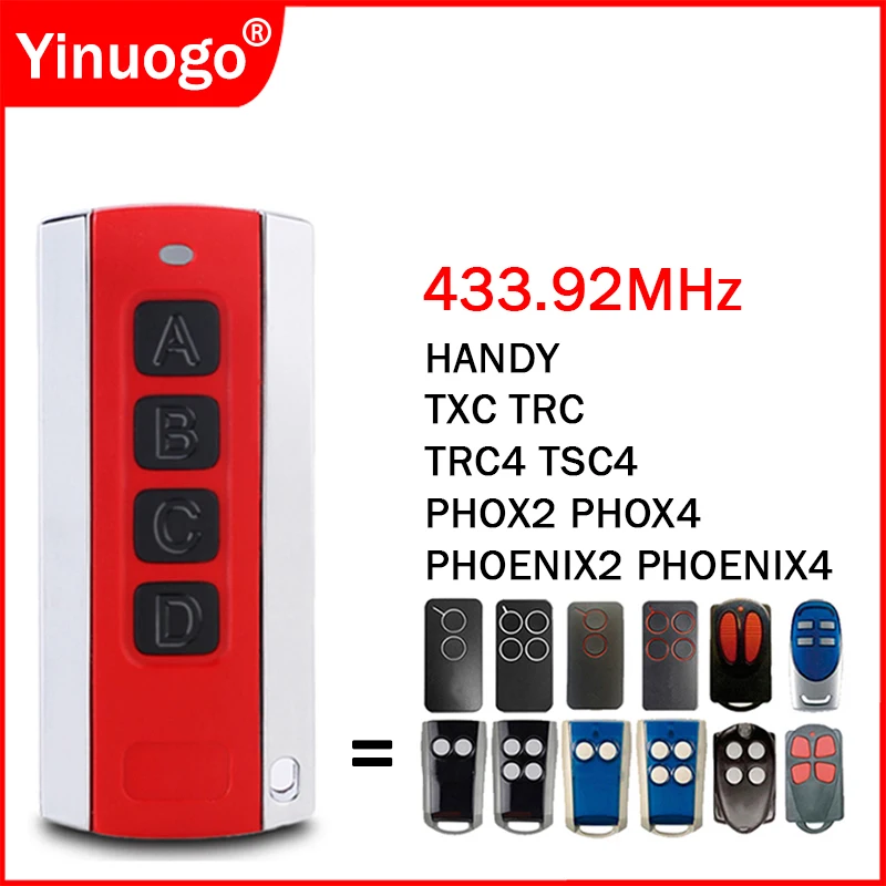 

PHOX PHOX2 PHOX4 PHOENIX PHOENIX2 PHOENIX4 TRC4 TSC4 TXC TRC HANDY Дубликатор пульта дистанционного управления гаражными воротами 433,92 МГц Команда клонирования