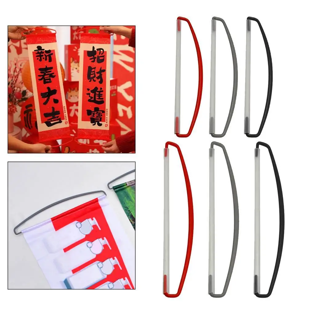 Hand Pulled Banner Poles Ergonomic Double Rod Custom Banner Pole for Sports Gatherings Wall Banners Display