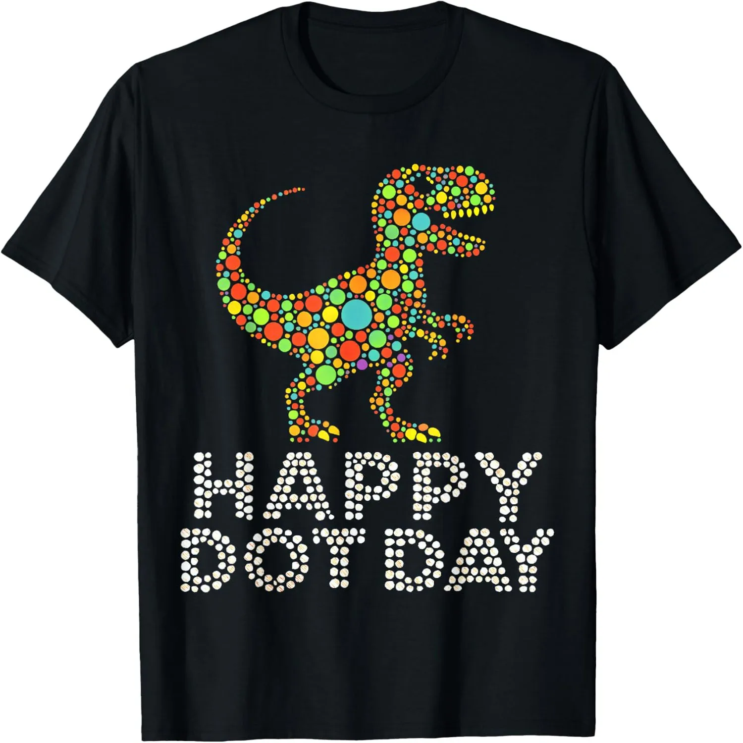 Dot Day 2026 September 15th Polka Dot T-Rex Boys Girls Kids T-Shirt graphic tee, unisex, 100% cotton,