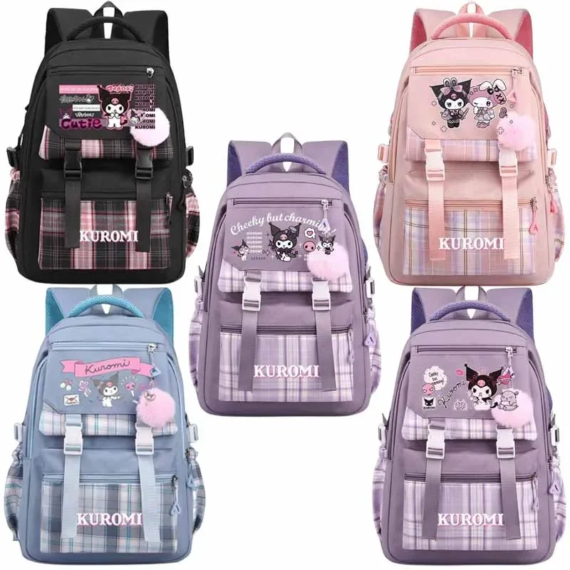 

MINISO Sanrios аниме фигурки Куроми мультфильм милый рюкзак большой емкости студенческие канцелярские принадлежности для хранения школьный рюкзак сумка для книг
