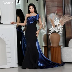 Customized Formal Dress Evening Women Dearin Strapless Mermaid Floor Length Skirts Draped Ruffle Sleeveless Bespoke Occasion Dre