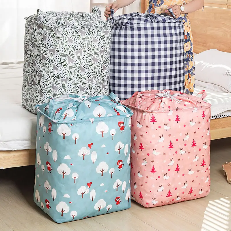 

Clothes quilt storage bag bundle mouth drawstring clothes big bag clothes finishing luggage moving bag