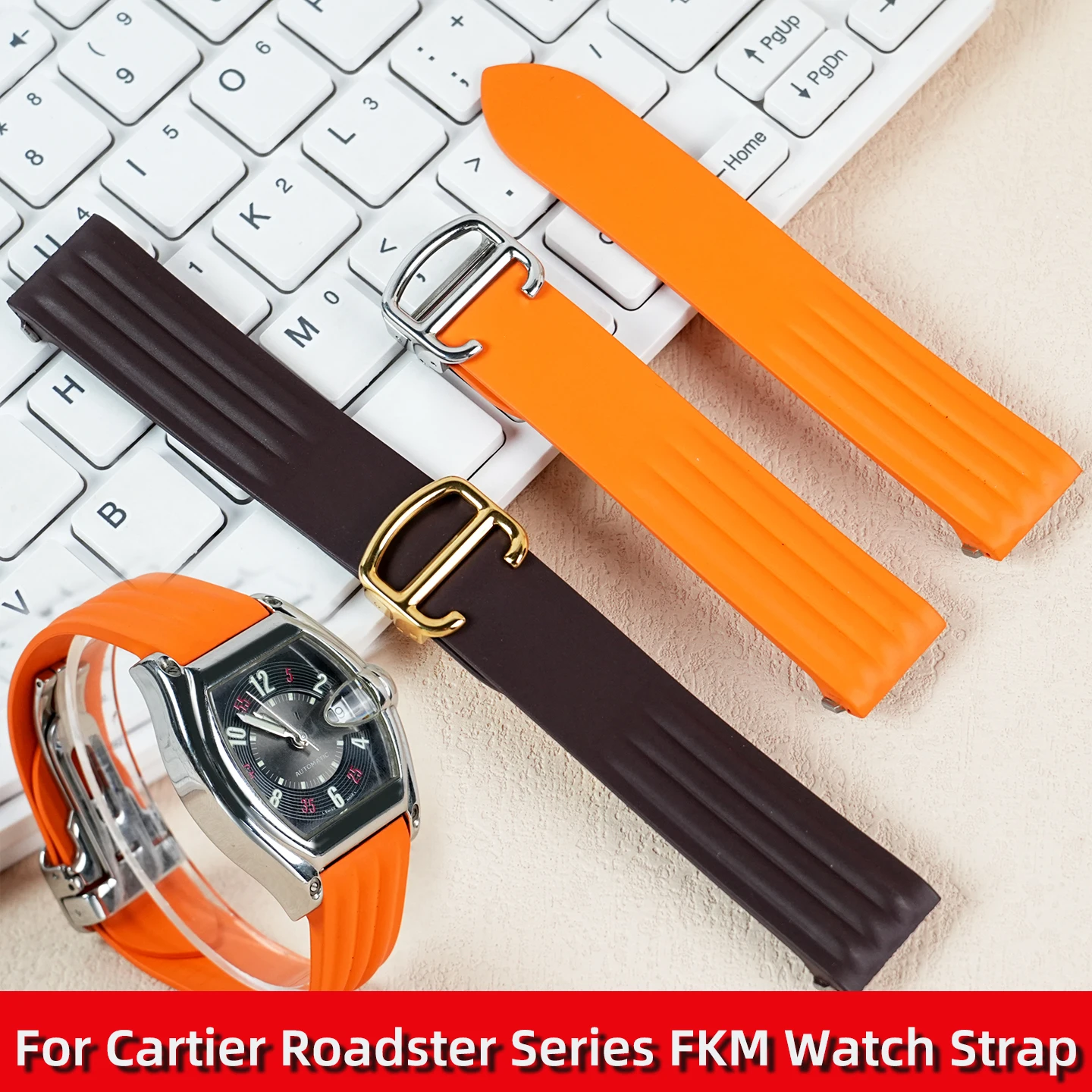 Cartier Watch Tank - For Cartier ROADSTER W6206018 FKM Watch
