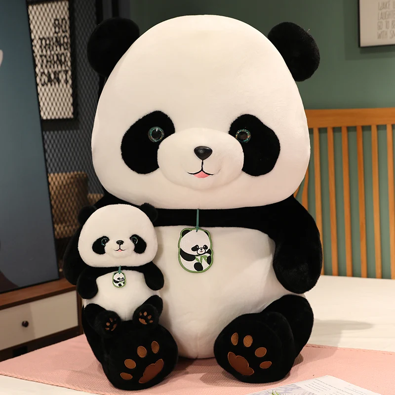 Kawaii 24-50cm Round Fat Panda Plush Toy Stuffed Animals Giant Pandas Plushies Doll Anime Soft KidsToys for Girls Decor Gifts