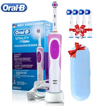 Oral B electric toothbrush 2D rotary vibration clean charging toothbrush cross motion bristle oral care 4 gift brush heads free