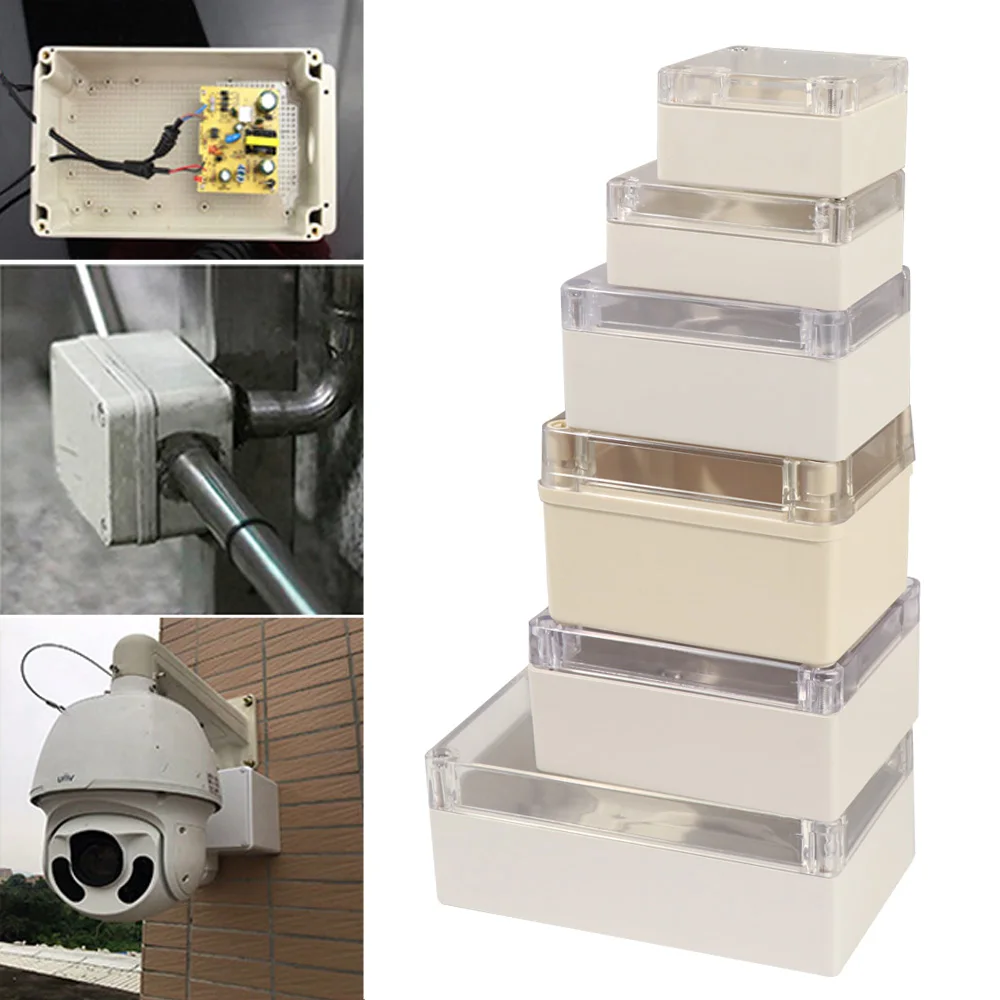 11 Sizes Electronic Transparent Cover Plastic Junction Box Instrument Housing Case Outdoor Accessories Electrical Project Boxes