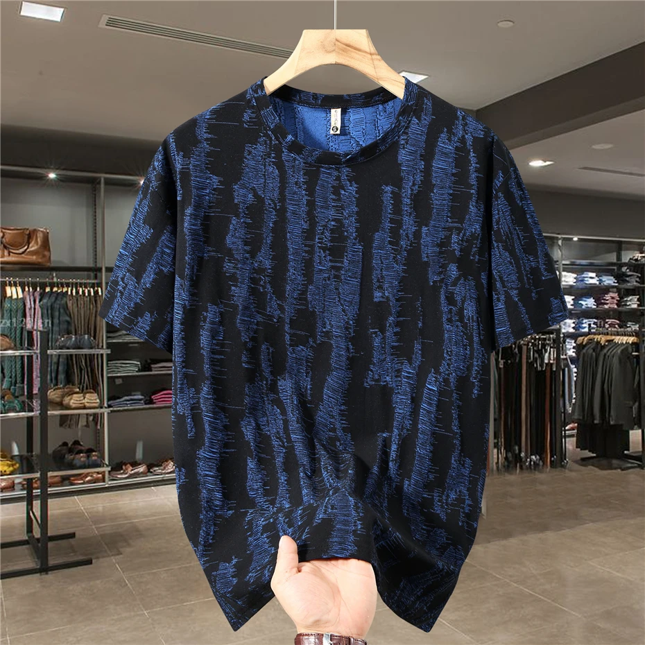 Vintage Streetwear Ripped T-shirt Men Summer Short Sleeve Tops Tees Plus Size 10XL 11XL Fashion Casual Tshirt Male Big Size 10XL