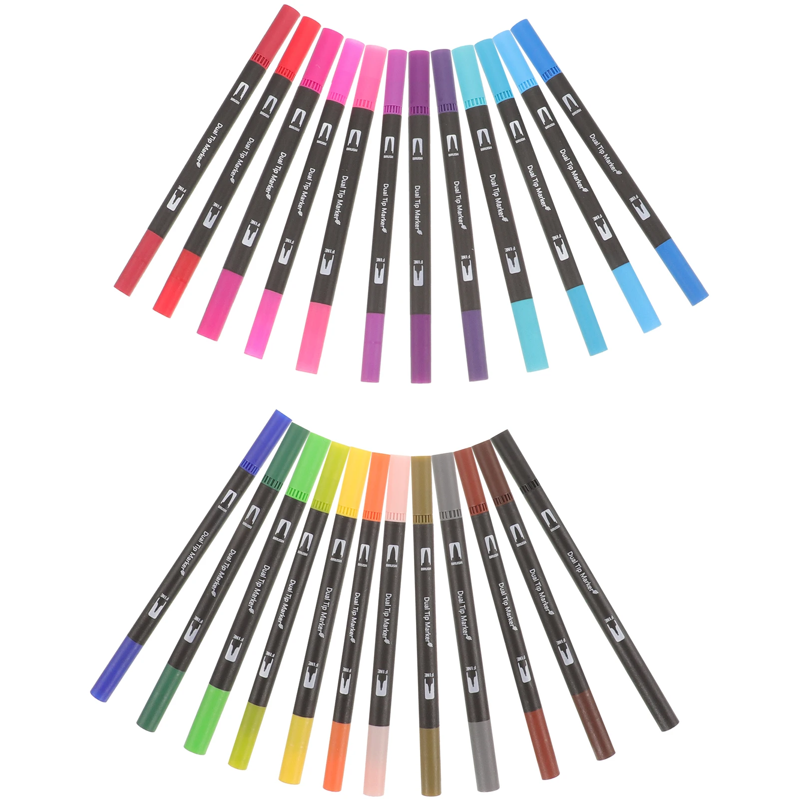 

24pcs Children Drawing Set Watercolor Markers Dual Tip Paint Pens Supplies Coloring Kits for School Journaling Adults