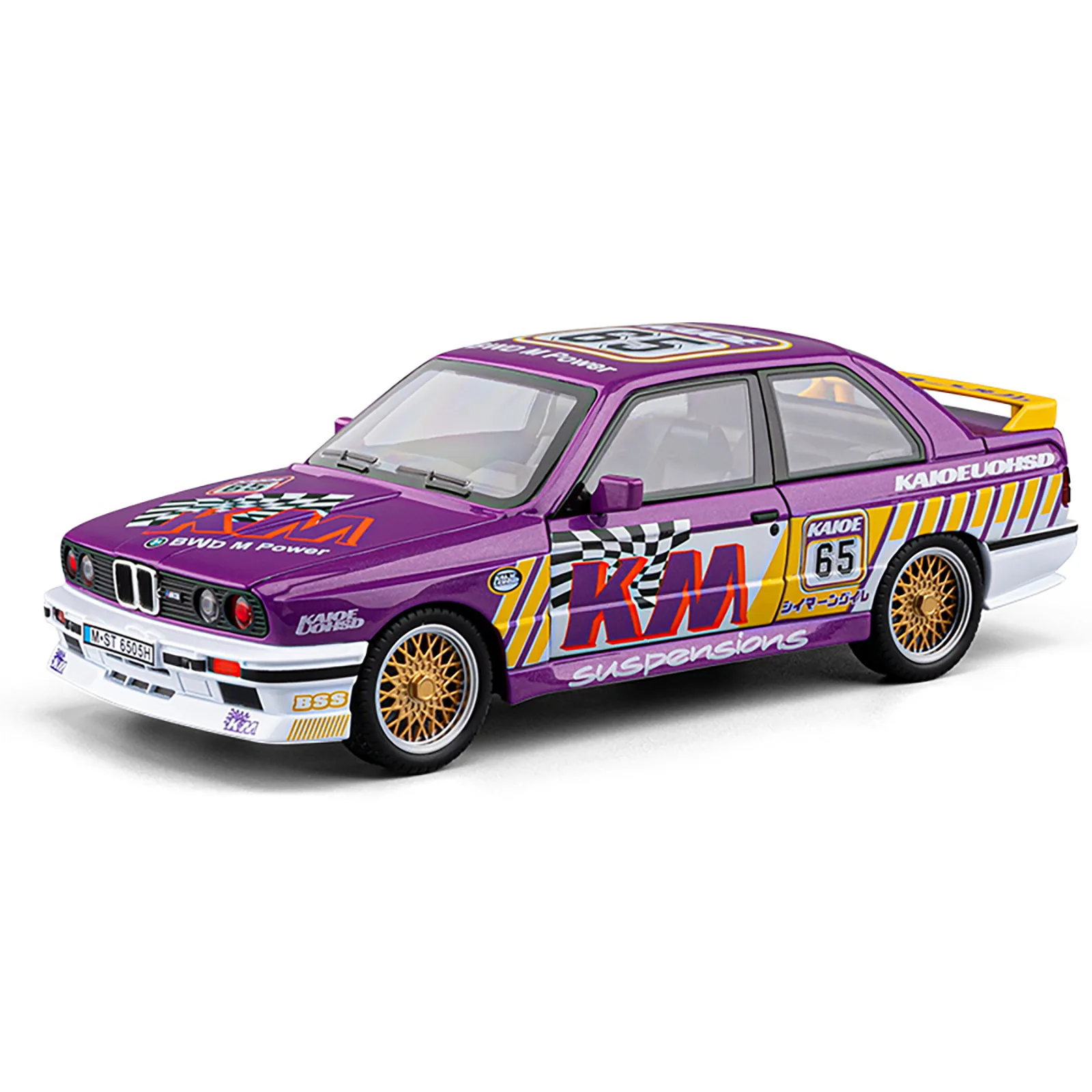 1:24 M3 Painting Car Sports car Diecast Metal Alloy Model car Sound Light Pull Back Collection Kids Toy Gifts