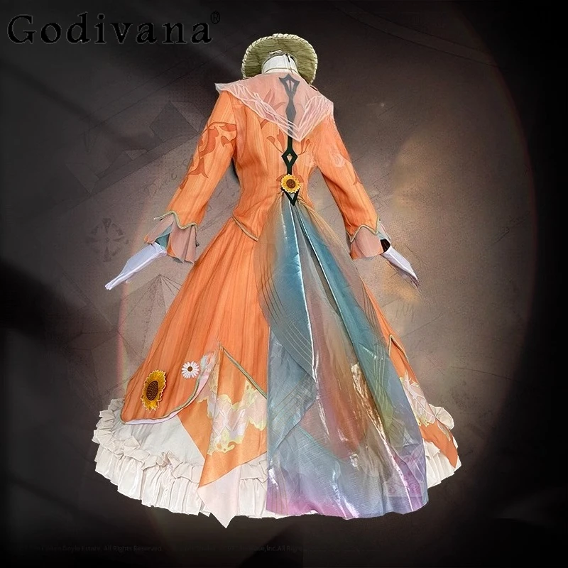 ملابس حفلات الهالوين للنساء، فستان هولمس ريبورتر التأثيري للفتيات، مجموعة فستان طويل من Identity V De Ross Miss