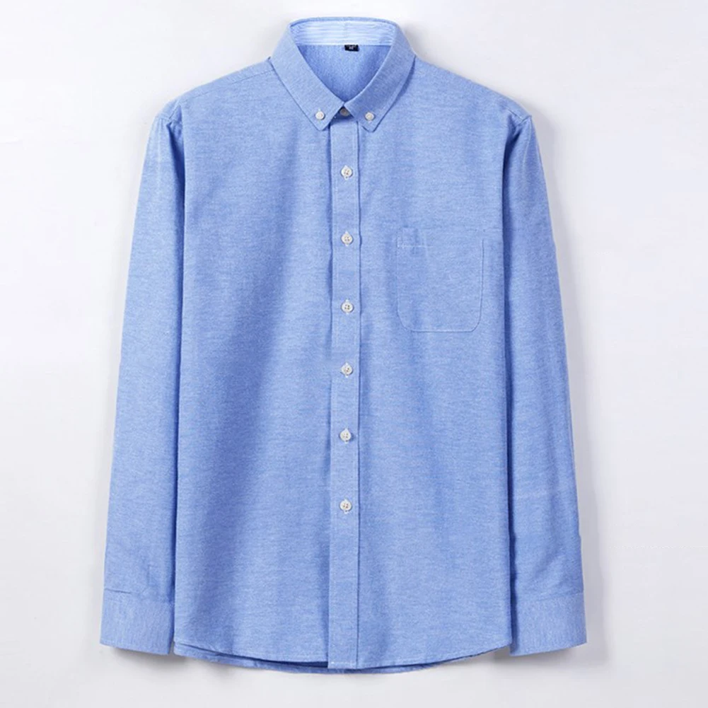 

Top Men Shirt Daily Holiday S-4XL Slight Stretch Solid Color Spring Striped Autumn Button Down Collar Casual Front
