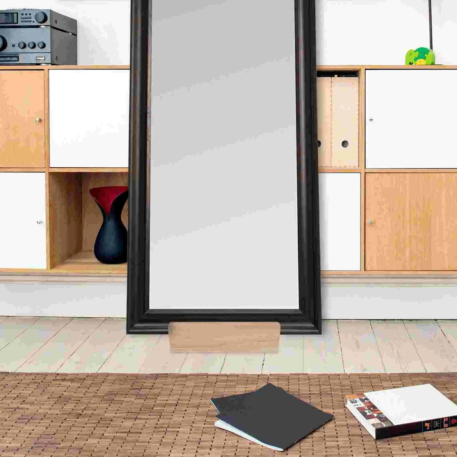 

Light Mirror Base Easel Stand White Full Length Solid Wood Mirrors Holder