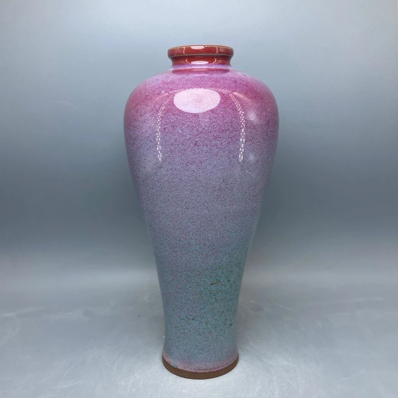 

Plum vase Ceramic vase ornamental vase handicrafts Jun porcelain High 23 cm