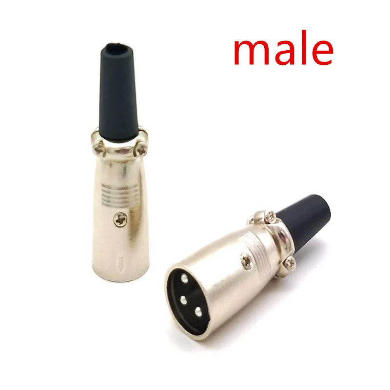 5Pairs/Lot 3Pins XLR Microphone Cable Connectors Kit Male to Female Audio Adapter Tools for Professional Microphones
