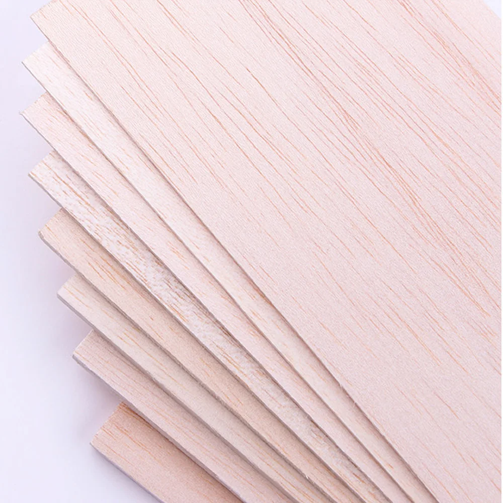 Balsa Wood Sheets Thick 1-8mm Light Wood Planks For DIY RC Airplane Boat Model Craft Engraving Material 300x100mm/500x100mm