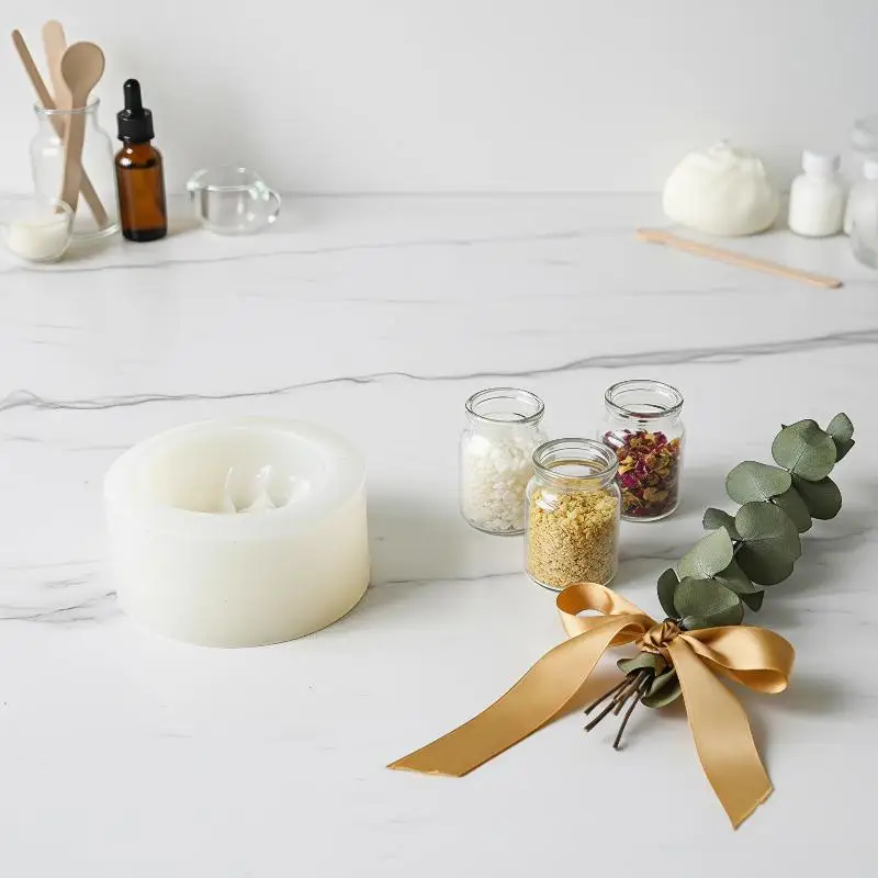 3D Niedliche Dampfnudel-Kerzenform aus Silikon für DIY-Projekte mit Epoxidharz, Seife, Gips, Dekoration, Geschenk – Detail 3