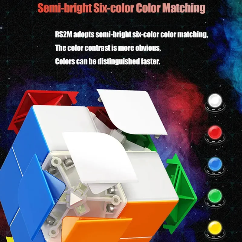 لعبة تعليمية للأطفال من MOYU-ECube ، مكعب سحري خاص كسر الرقم القياسي ، سرعة المنافسة ، RS2M V2 ، 2x2