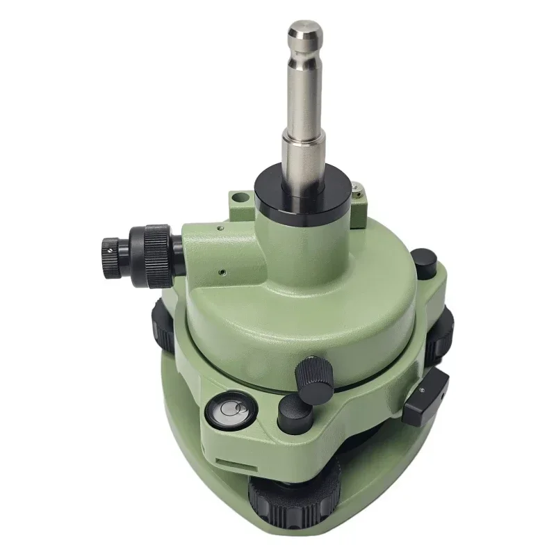 Tribrach e adaptador verde de três mandíbulas estilo suíço com bolha de nível de prumo óptico para estações totales leica acessório de levantamento