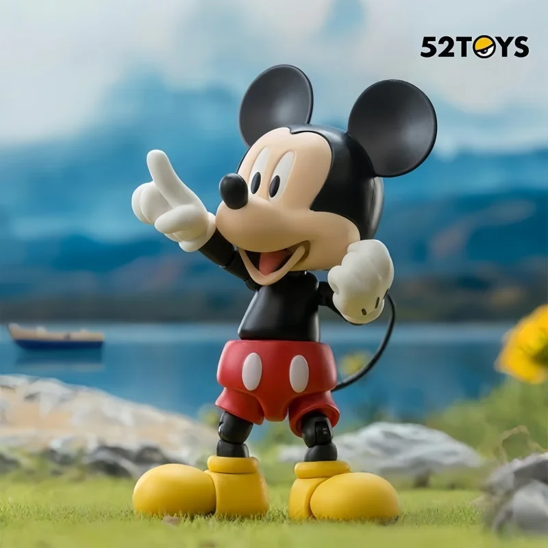 52TOYS 90. Rocznica Lightning Dance Blind Box |   Figurka Myszki Miki i Kaczora Donalda z ruchomymi elementami, dekoracja na biurko, prezent-niespodzianka