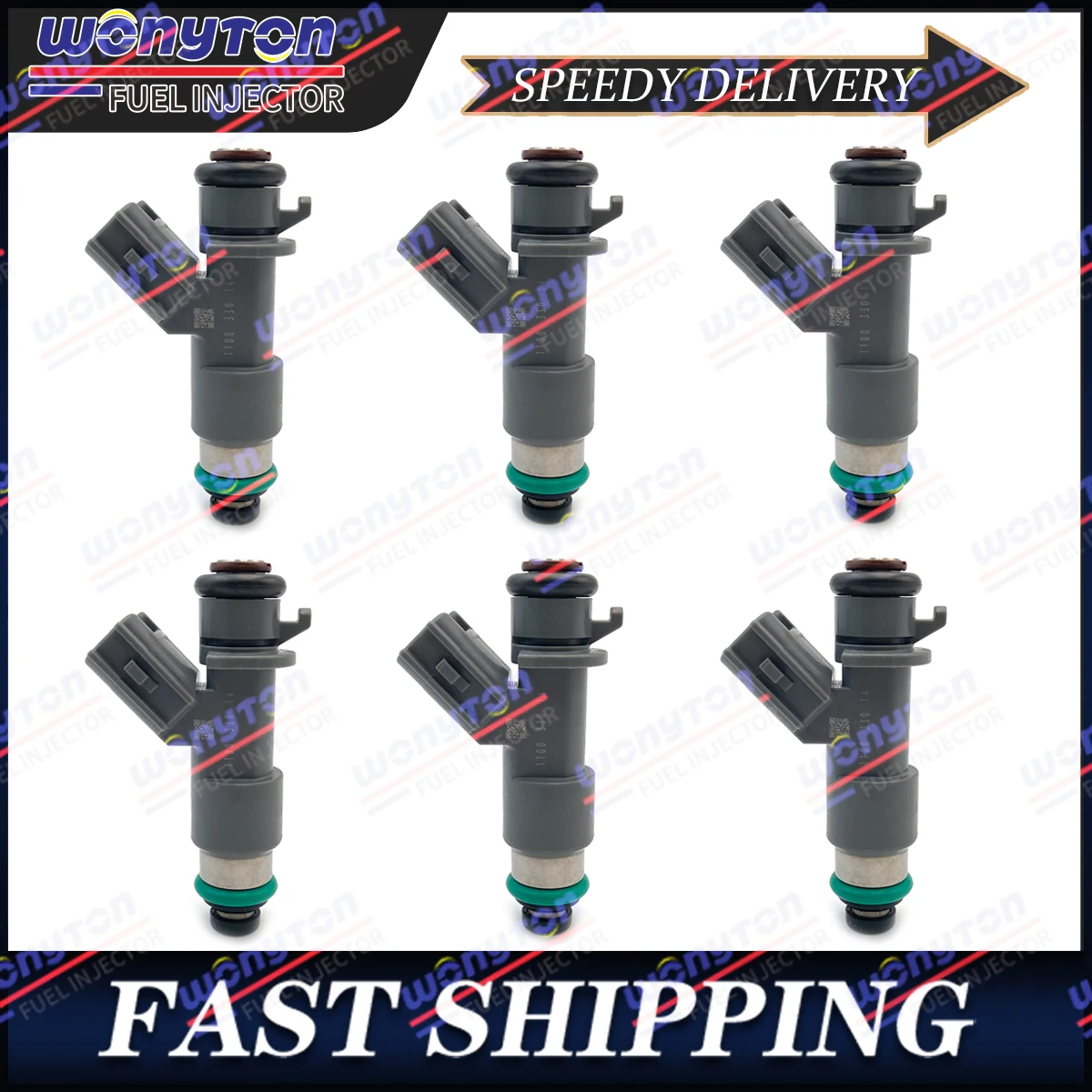 

6Pcs 16450-R70-A01 Fuel Injectors 12 Holes Nozzles for 08-12 Accord, 2010-2012 Crosstour EX-L, EX, Acura RDX, TL, 3.5L 3.7L