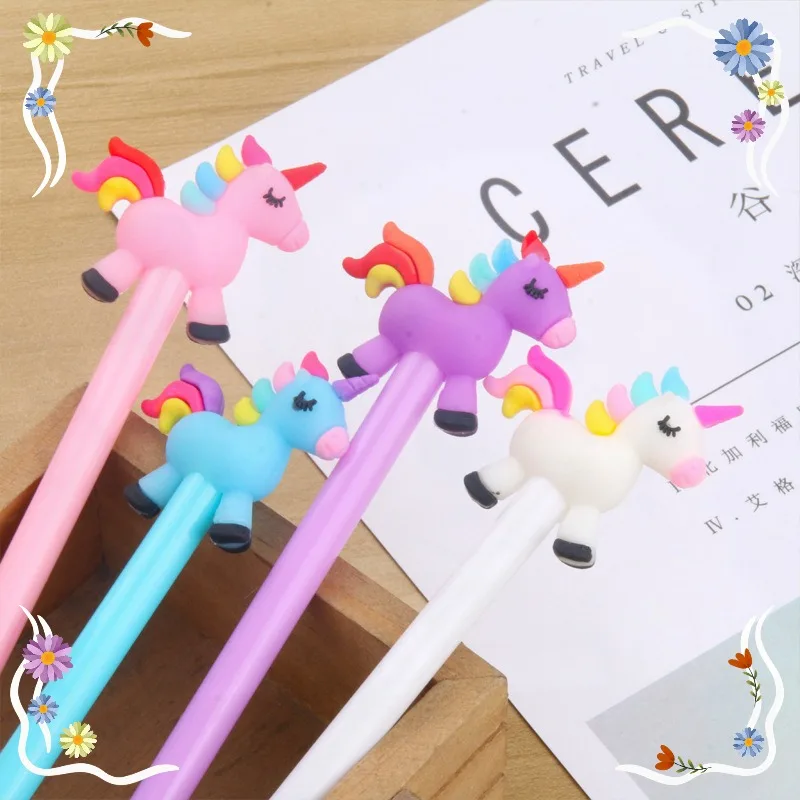 

Wholesale Cute Cartoon Unicorn Neutral Pens Student Stationery Office Learning Supplies Small Gift Kids School Supplies