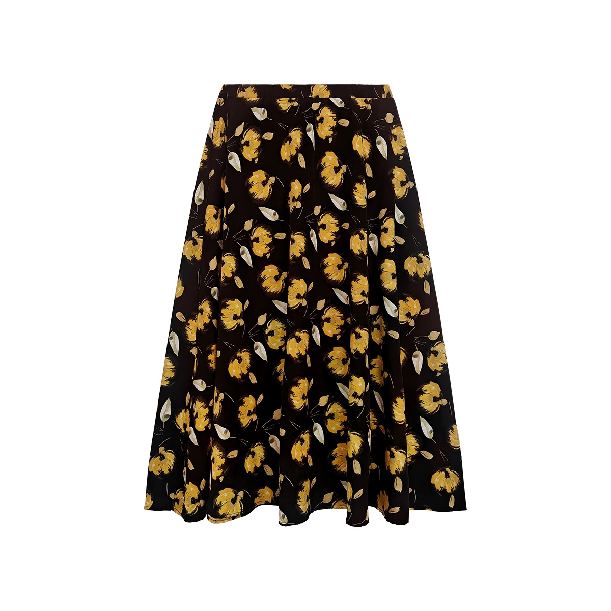 Plus Size Skirt New 2024 Floral Print Skirt Women‘s Clothes Casual Skirt For Spring & Summer Women\'s Plus Size Clothing L017