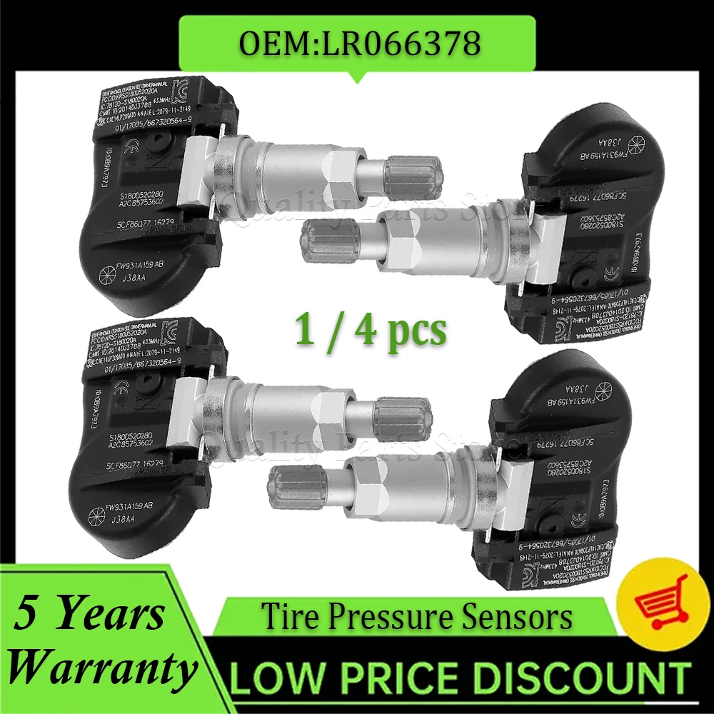 TPMS 433MHz New Car Tire Pressure Sensor For Jaguar E-Pace F-Type XE XF XJ XK Land Rover Defender Discovery LR066378 LR070840