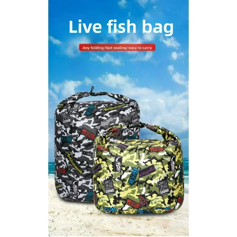 

Foldable Live Fish Bag Thickened and Oxygenated Portable Sturdy and Durable Suitable for Storing Fish Bags and Fishing Equipment