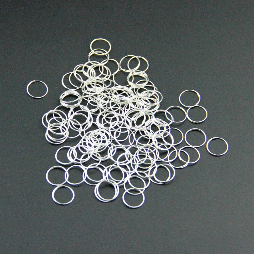 8/10/11/12/13/15mm Sliver Color Connectors Metal Rings For Crystal Glass Chandlier Balls Pendant Prism Beads Connect Decoration