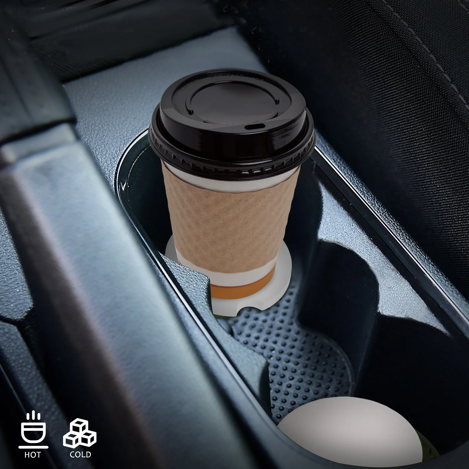 

24Pcs Car Cup Holder Coasters Sublimation Ceramic Round Coasters Blanks for Crafts DIY Car Cup Mats Strong Non-Fading