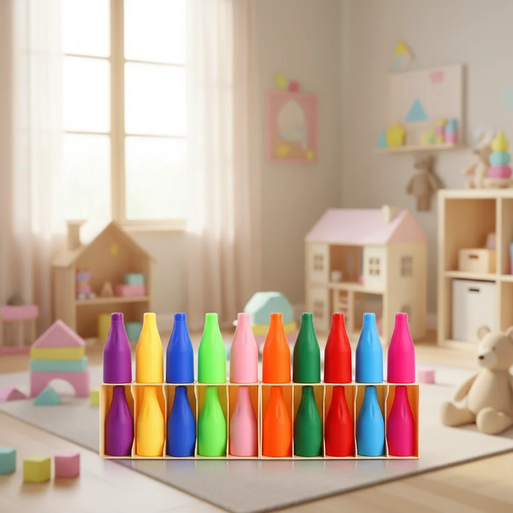 Jeu de correspondance de bouteilles créatives, 2 ensembles, pensée logique, jouets interactifs de tri des couleurs Montessori, entraînement à la mémoire, reconnaissance des couleurs