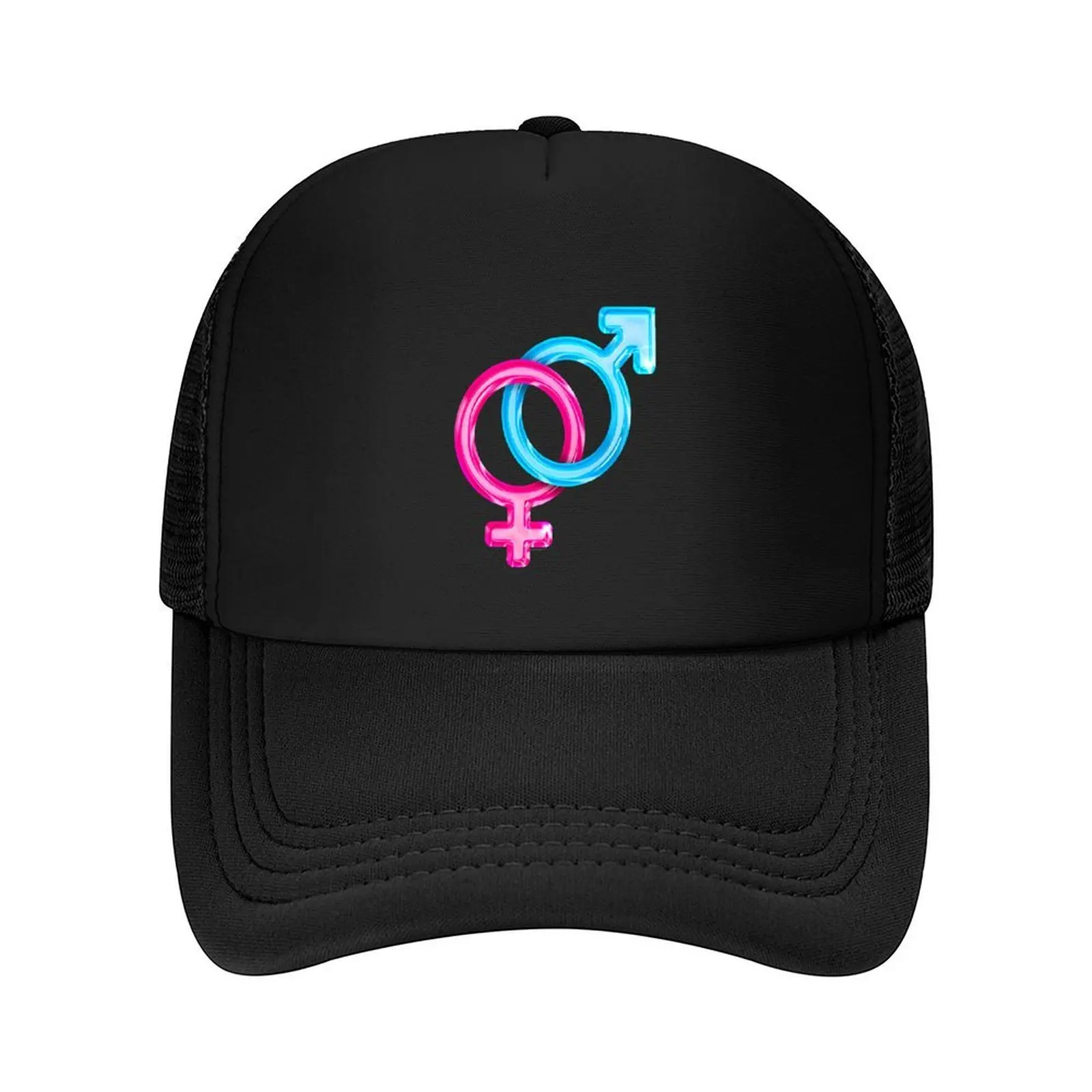 

Boy Girl Pink and Blue Symbol Polo Style Sissy Femboy Transexual Baseball Cap Beach Wild Ball Hat Golf Wear Girl'S Hats Men's