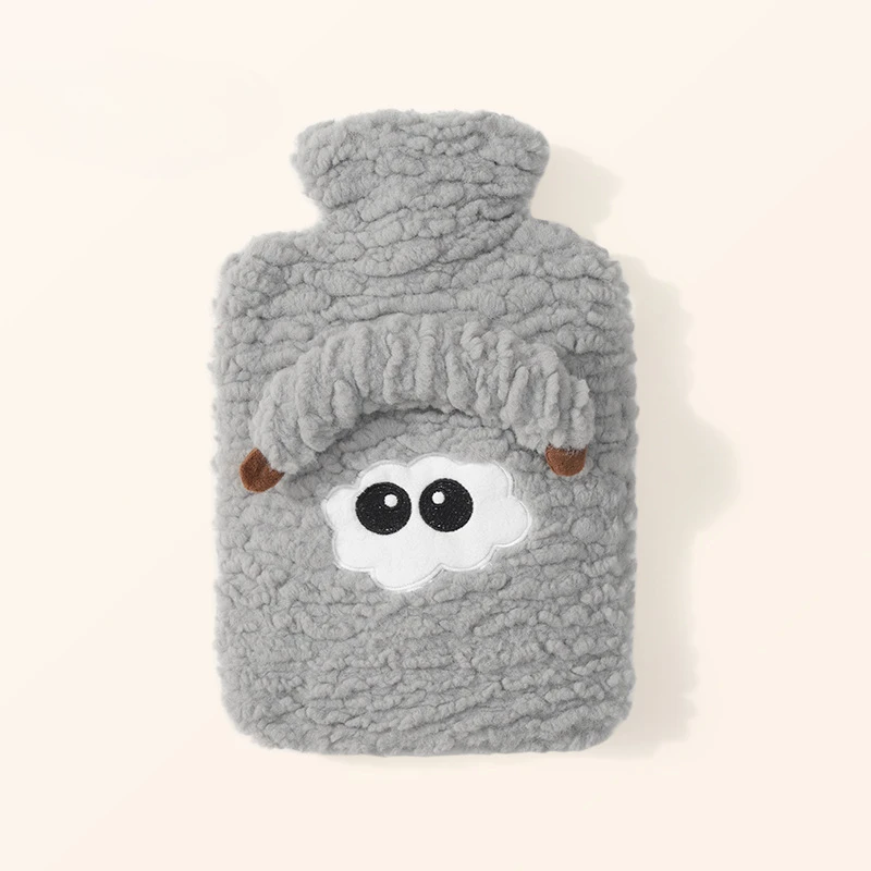 Hot Water Bottle Filling Large Cute Plush Cloth Cover To Warm Hands and Keep Warm PVC Water Filling Hot Water Bag