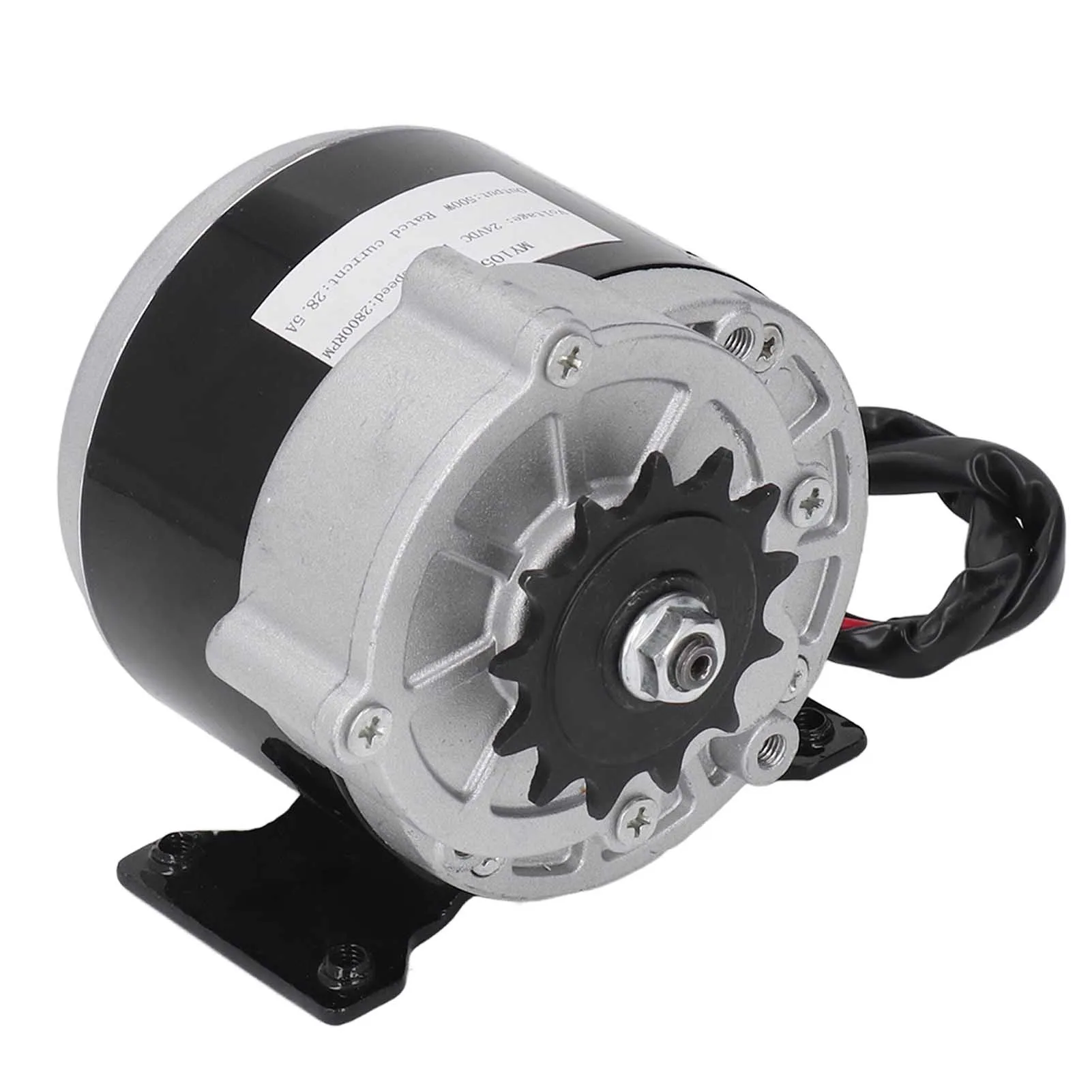 New 13T Motor 24V 500W Gear Motor 24V 500W Motor 13T 2800 RPM Geared Motor Brushed Speed Reduction Motor for Electric Bike