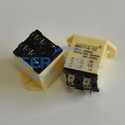 JQX-30F-2Z HHC NNC71A 12V/24VDC 110V/220VAC 30A 8Pin Electromagnetic Power Relay DPDT 2NO 2NC Overload Protection Remote Control