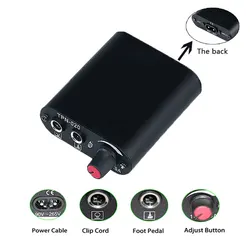 Professional Mini Black Tattoo Power Supply Voltage Stabilizer Transformer Tattoo Tool For Tattoo Rotary Machine Gun Accessories