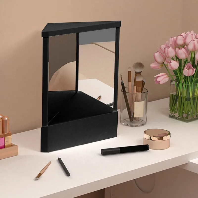 True Image Mirror Non Reversing Left Right Undistorted Right Angle Forward View Cosmetic Vanity Makeup Tool for Bathroom Bedroom