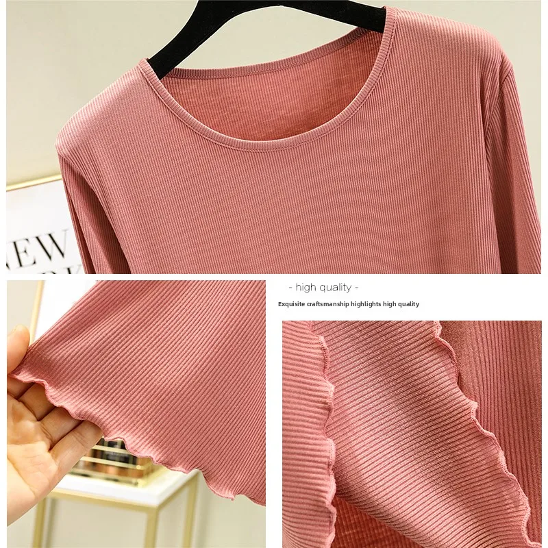 Modal Sleepwear Long Sleeve Thin Set Women Spring Summer Casual Pants Home Clothes Two Piece Set Wooden  Design Comfortab...