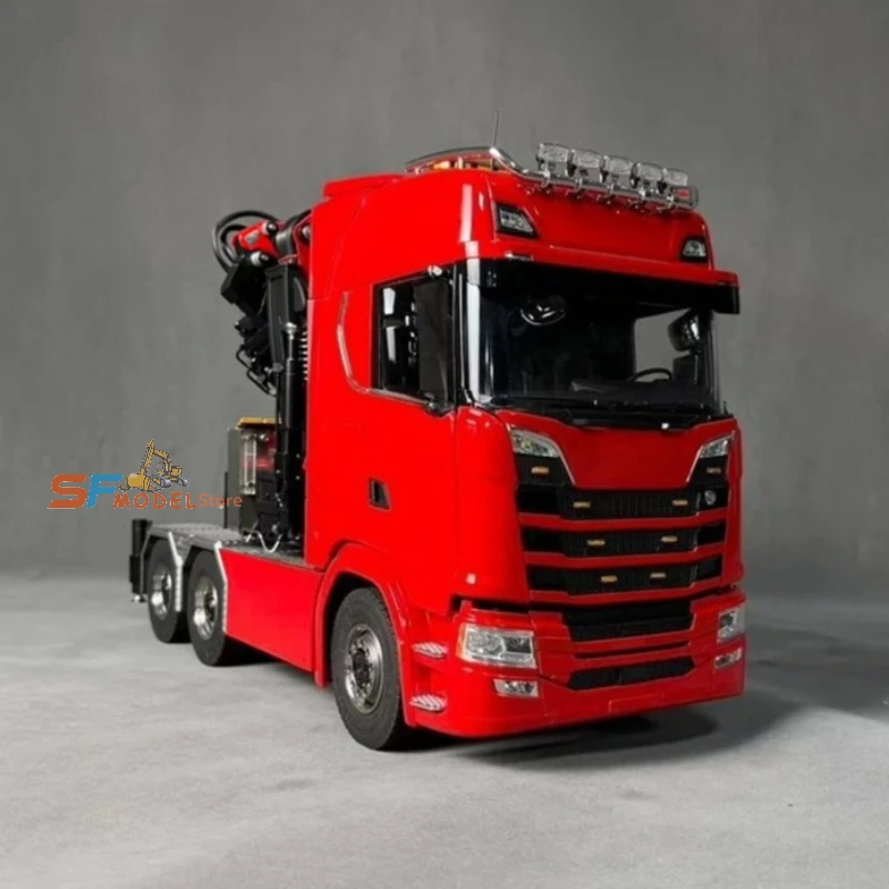 770S Hydraulic Crane Tractor Truck 1/14 6x6 RC Crane Truck RTR Airbag Suspension Metal Chassis 3-Speed ​​Gearbox RC Car Model