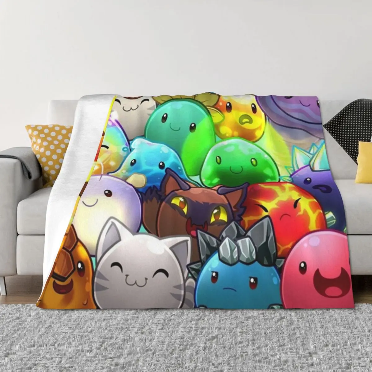 

Slime rancher Throw Blanket Bed Fashionable valentine gift ideas Softest Warm Blankets
