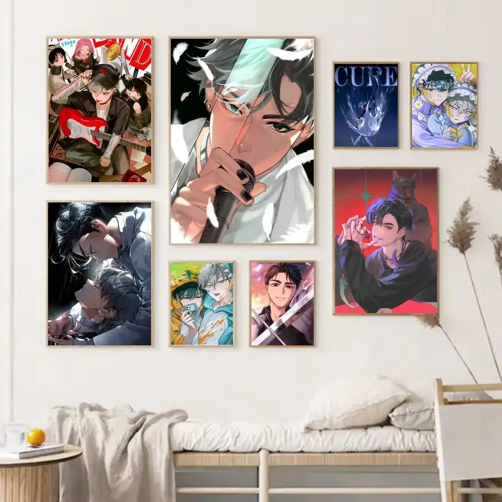 Anime Alien Stage Posters HD Print Vintage Wall Art Decor for Home Study Room